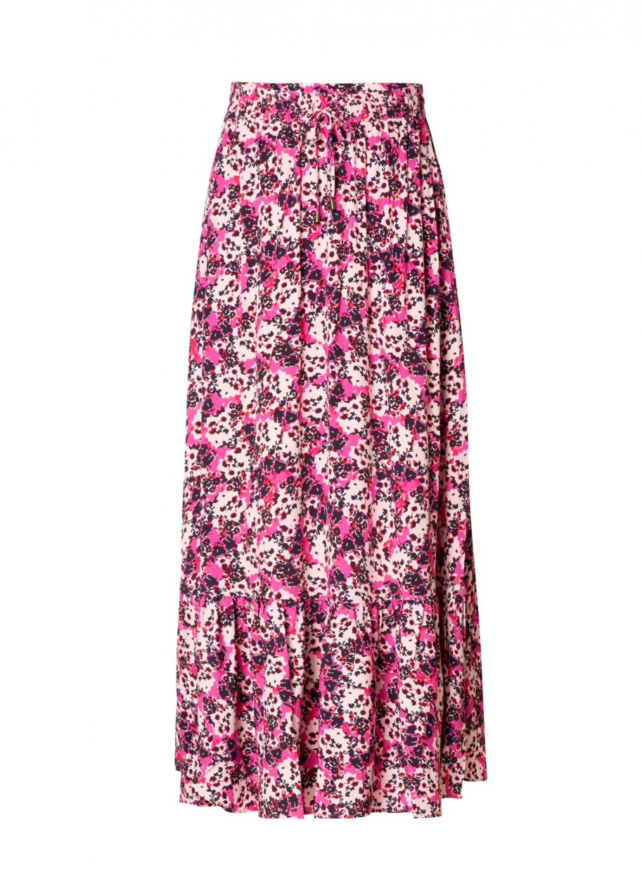 Kelsey Pink Floral Print Maxi Skirt - Frontier Justice