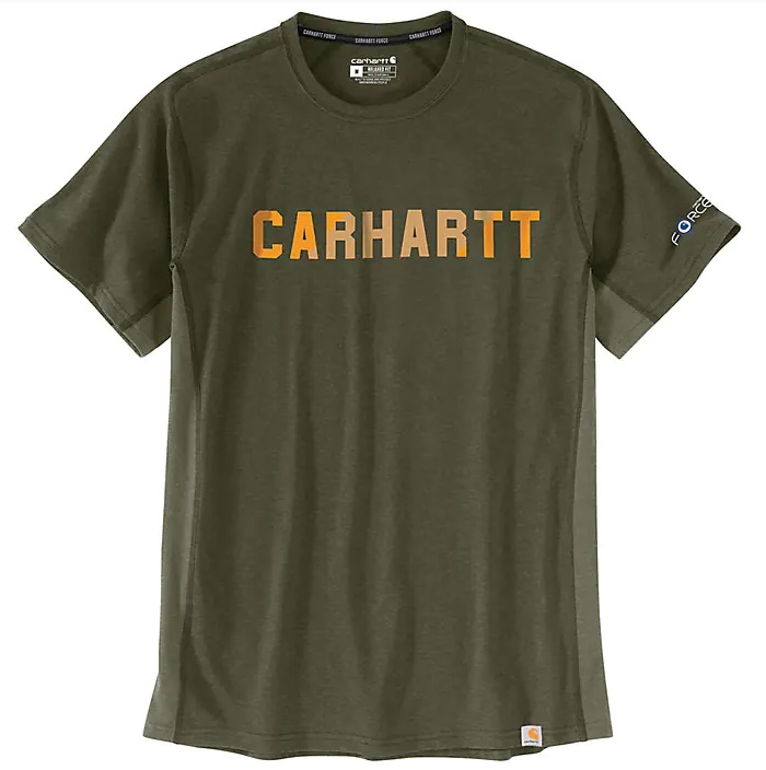 Carhartt Force Relaxed Fit Block Logo Graphic Tee - Frontier Justice