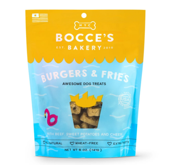 Bocce's Bakery Dog Treats - Burgers and Fries