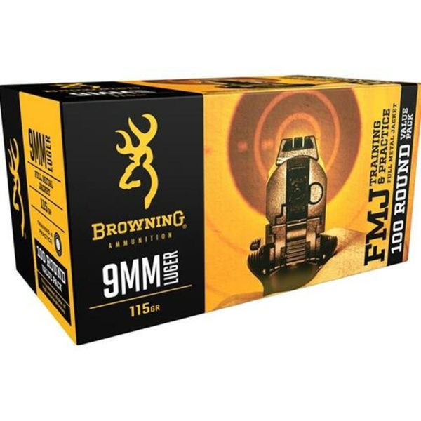 9MM 115GR FMJ 100RD BROWNING