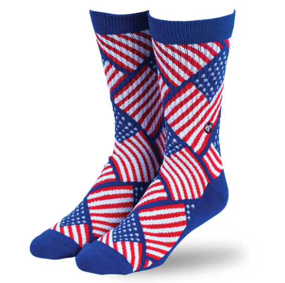 Buck Wear Flag Pattern Socks