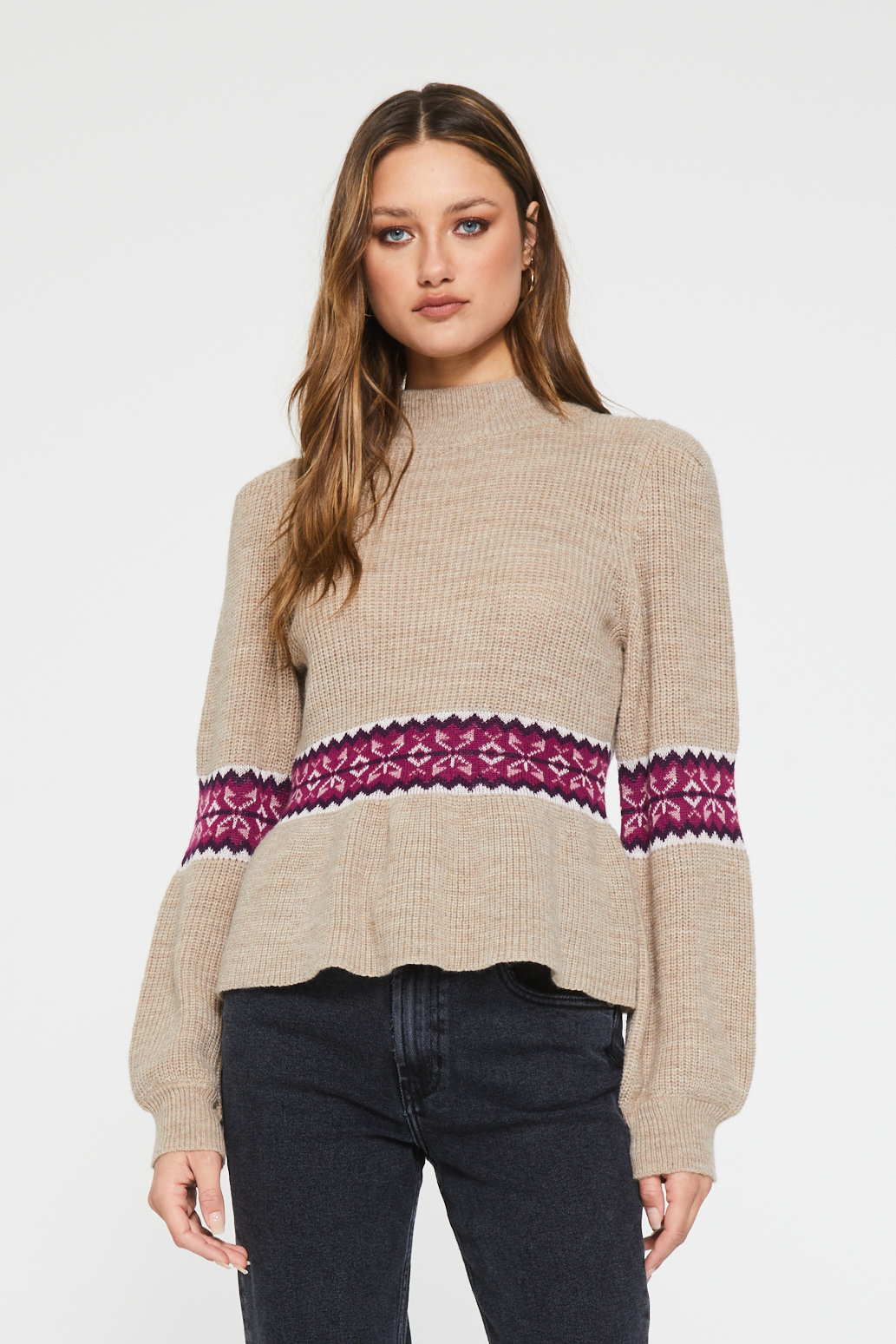 Felicia Tan Fitted Ski Sweater - Frontier Justice