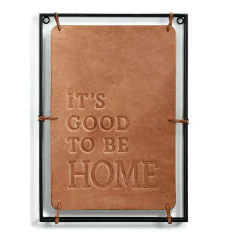 Good to be Home Genuine Leather Wall Art