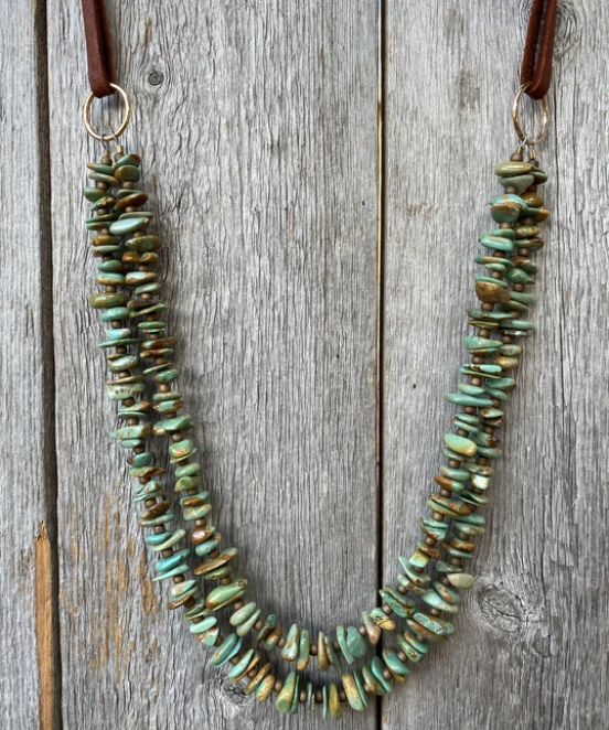 J. Forks Layered Turquoise Necklace