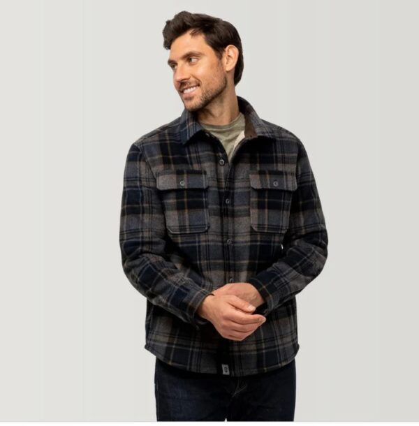 free country mens chill out fleece plaid jacket