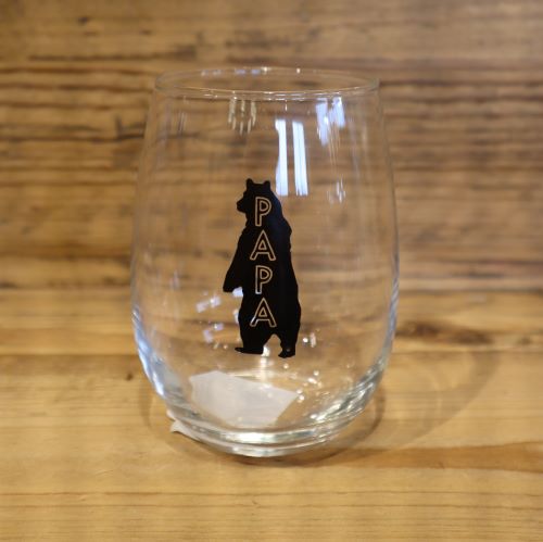 Papa Bear Wine Glass