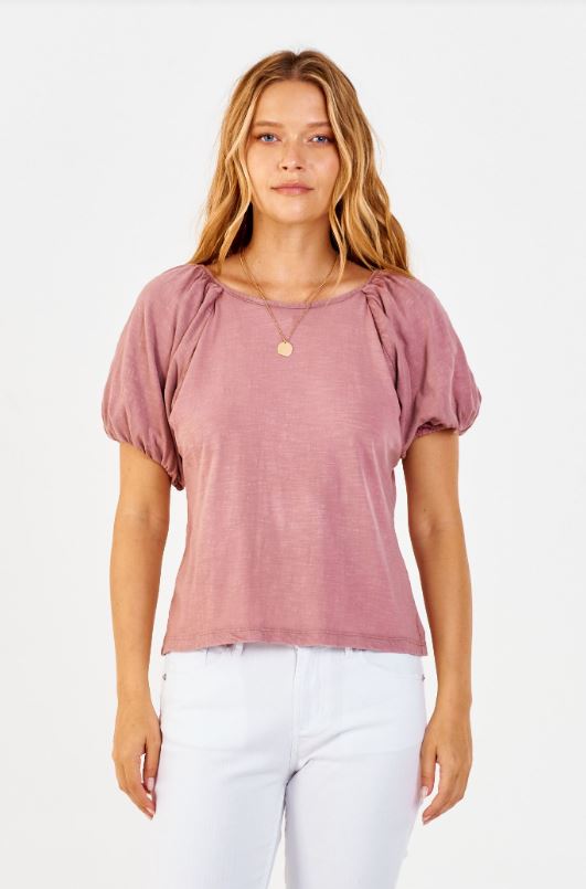 another love devyn puff ss top