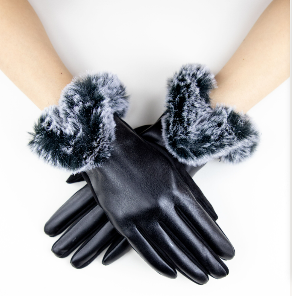 Women's Faux Leather Gloves
