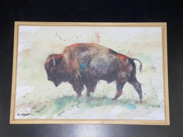 demdaco frontier justice framed buffalo canvas